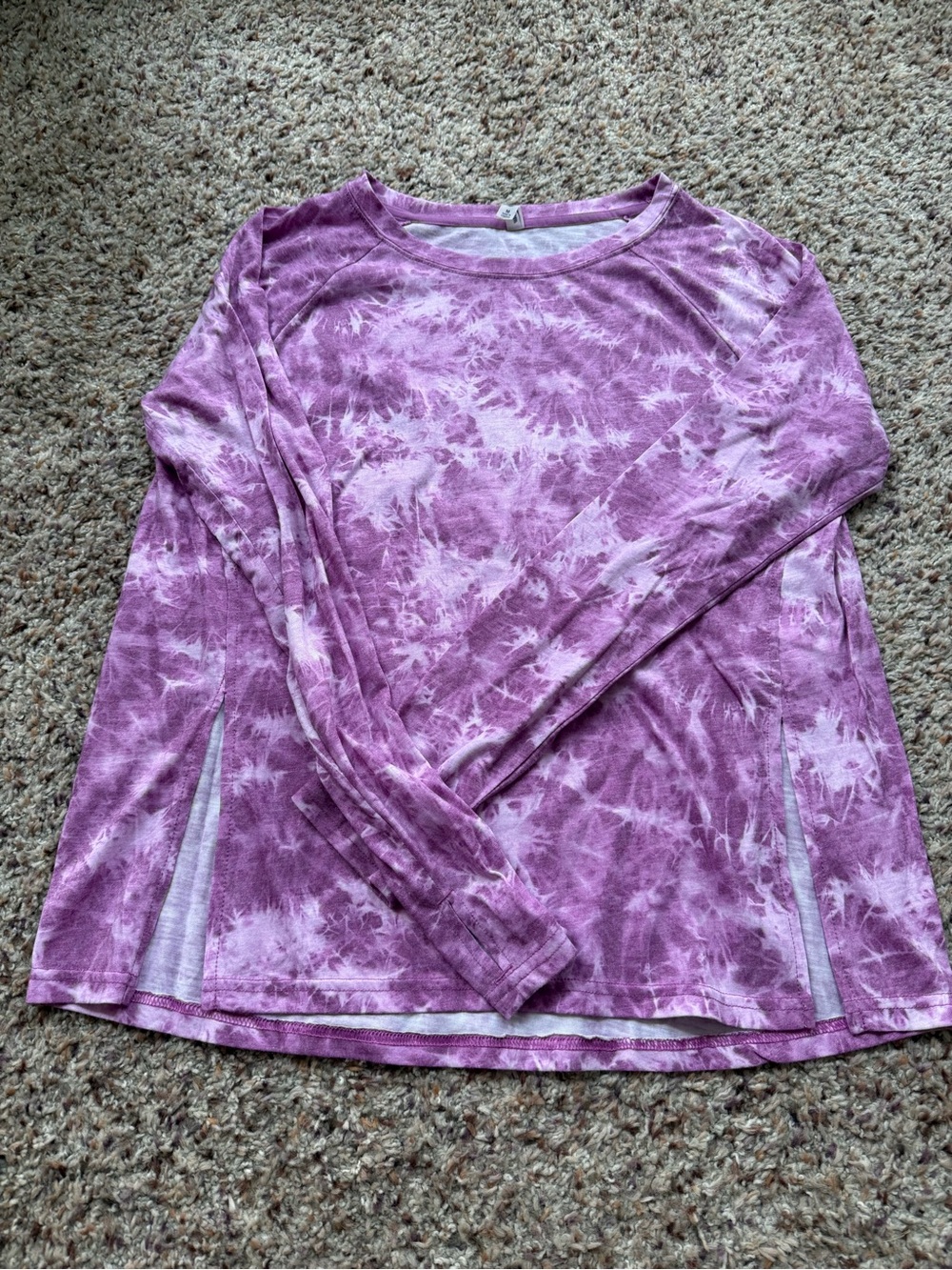 MTA Sport Purple Tie-Dye Long Sleeve Tee